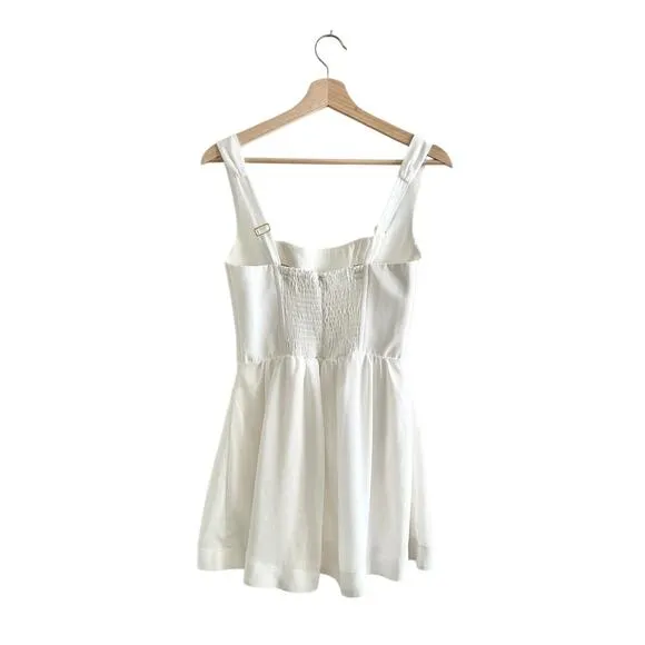 Show Me Your Mumu Nina Skort Dress in White Silky Crepe M