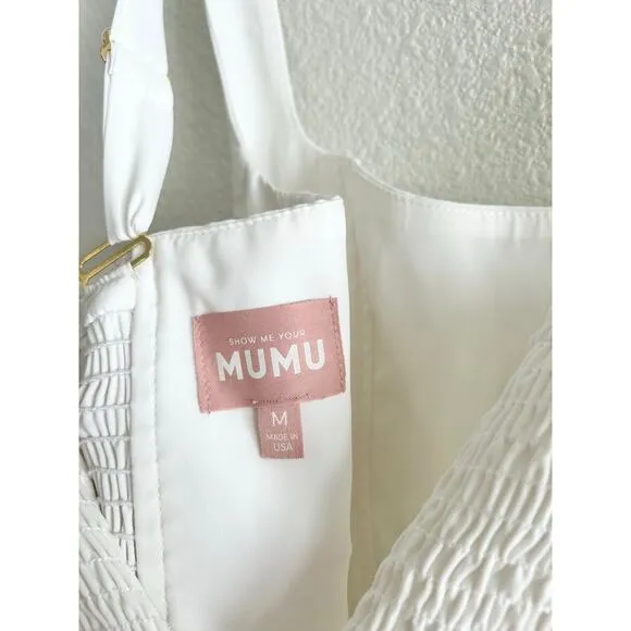 Show Me Your Mumu Nina Skort Dress in White Silky Crepe M