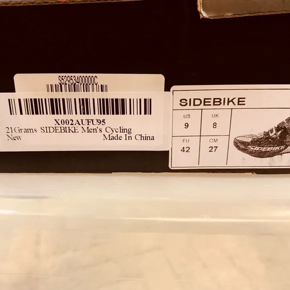 SIDEBIKE Men's Cycling Shoes, Size 42 Breathable Road Bike Shoes with Pedals