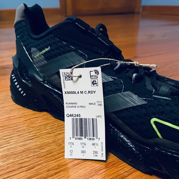 Size 12- adidas X9000L4 Cold.Rdy Black Night Metallic 2021.