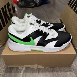 Size 12 Nike Men Court Lite 4 Tennis Shoes White / Poison Green - Black NEW