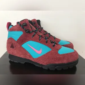 Size 9 Mens Nike ACG Torre Mid Waterproof Hiking Shoes Boots Red Teal FD0212-600