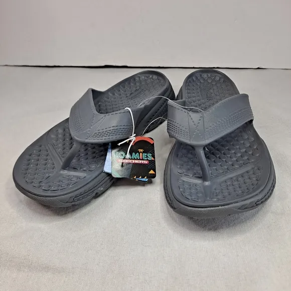 Skechers Foamies Island Cove Sandals Mens 10 Thong Slip-on Gray Grey #243102