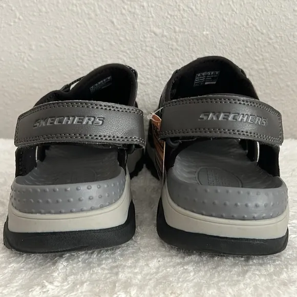 Skechers Mens 13 Relaxed Fit Tresmen Outseen Fisherman Sandals Gray 204111-GRY