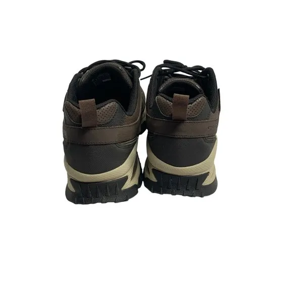 Skechers Mens Size 13 Brown Sneaker Goodyear Shoes Lace Tie Up Water Repellent