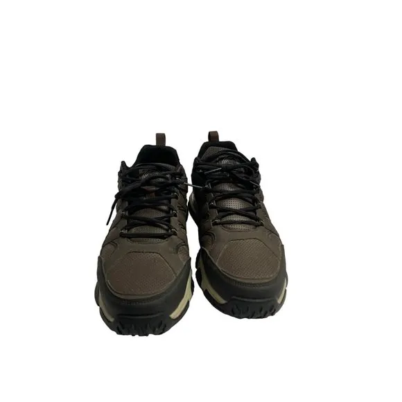 Skechers Mens Size 13 Brown Sneaker Goodyear Shoes Lace Tie Up Water Repellent