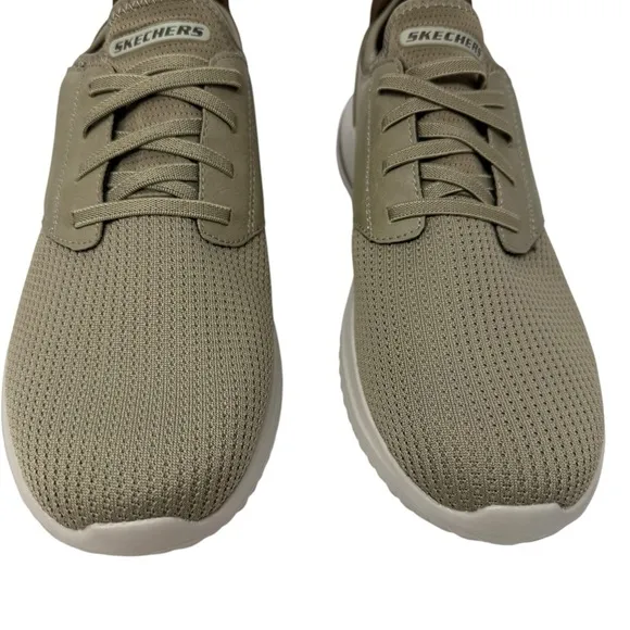 Skechers Men’s Size 13 DELSON No Tie slip on Taupe comfort Sneakers New