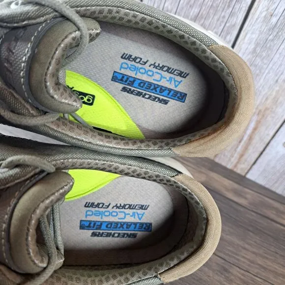 Skechers Relaxed Fit Salto Tanom Lightweight 65988 Shoes Men's Sz 11 Khaki