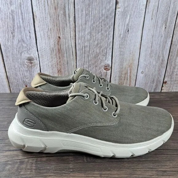 Skechers Relaxed Fit Salto Tanom Lightweight 65988 Shoes Men's Sz 11 Khaki