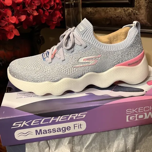 Sketchers Massage Fit Tennis Shoes, GO Walk, Size 8.5