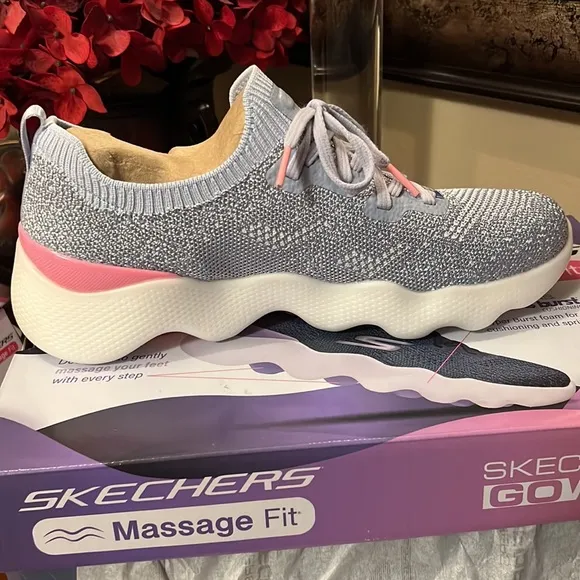 Sketchers Massage Fit Tennis Shoes, GO Walk, Size 8.5