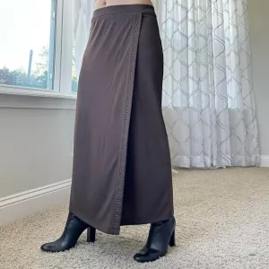 Slinky Grommet Midi Skirt