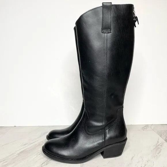 Sofft Astoria Black Leather Tall Boot 8M