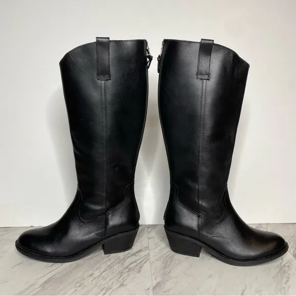 Sofft Astoria Black Leather Tall Boot 8M