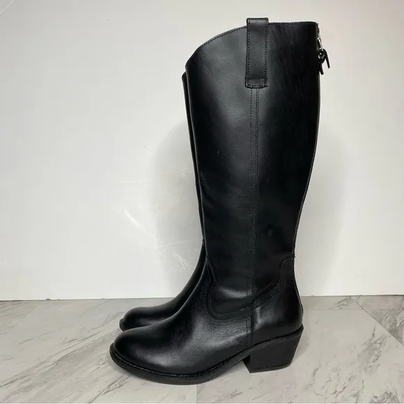 Sofft Astoria Black Leather Tall Boot 8M