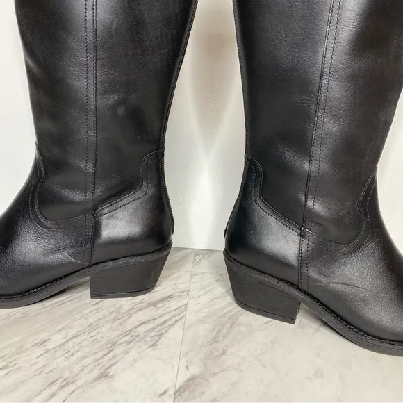 Sofft Astoria Black Leather Tall Boot 8M