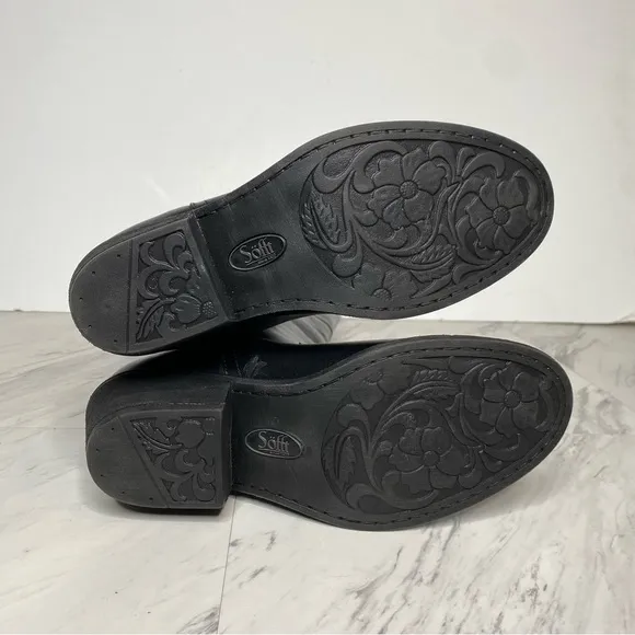 Sofft Astoria Black Leather Tall Boot 8M