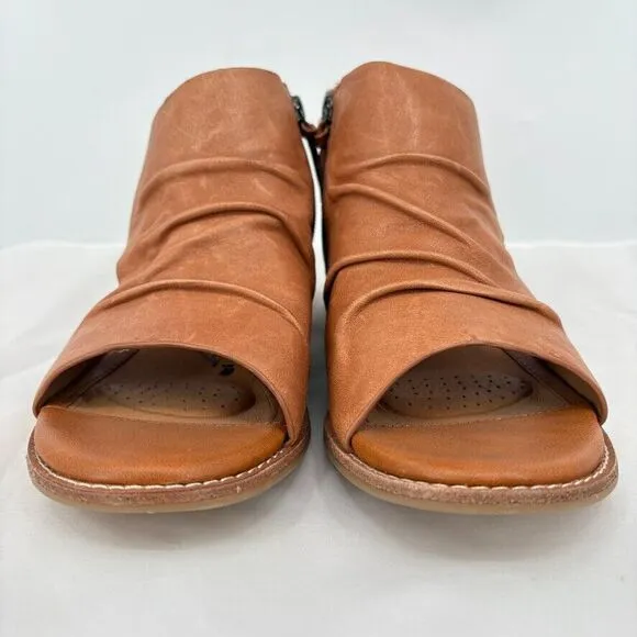 Sofft Naoma Slingback Sandals Luggage Brown Leather Size 9, Vacation Comfort