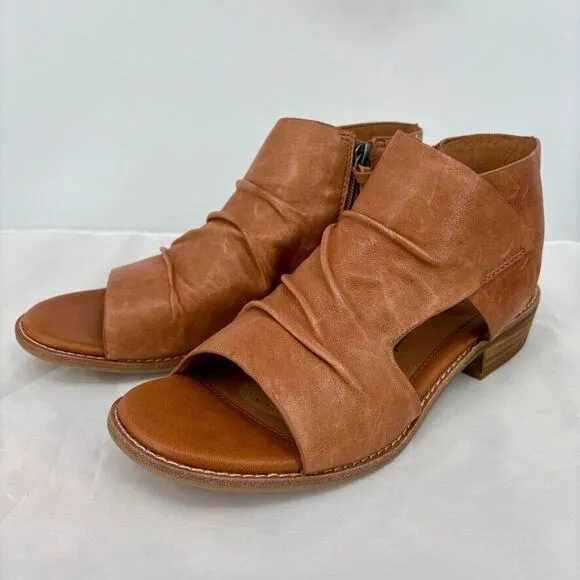 Sofft Naoma Slingback Sandals Luggage Brown Leather Size 9, Vacation Comfort
