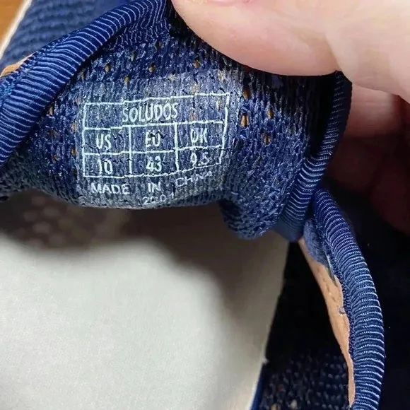 Soludos Men's Ashore Mesh Sneakers 10 Midnight Blue Travel Breathable Casual NEW