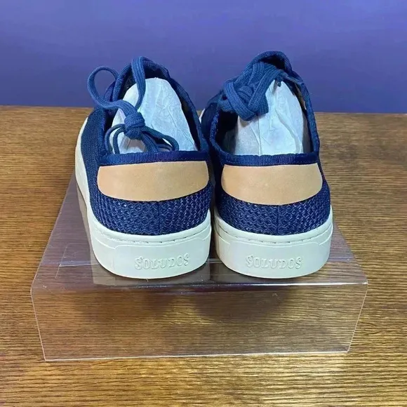 Soludos Men's Ashore Mesh Sneakers 10 Midnight Blue Travel Breathable Casual NEW