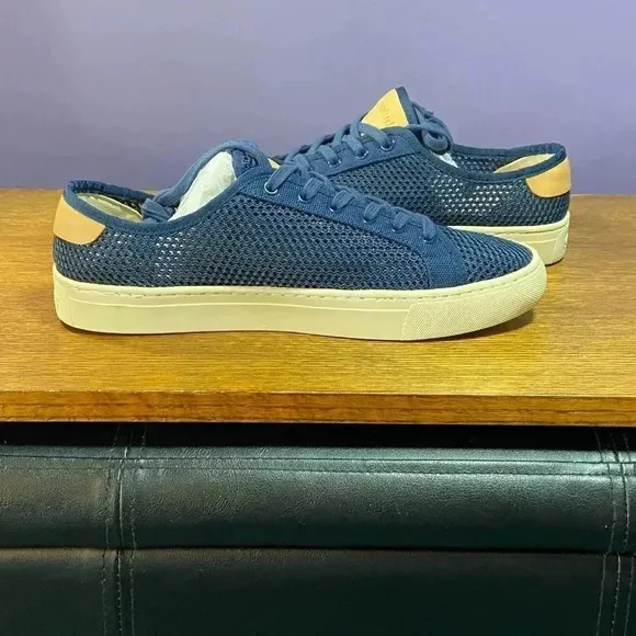 Soludos Men's Ashore Mesh Sneakers 10 Midnight Blue Travel Breathable Casual NEW
