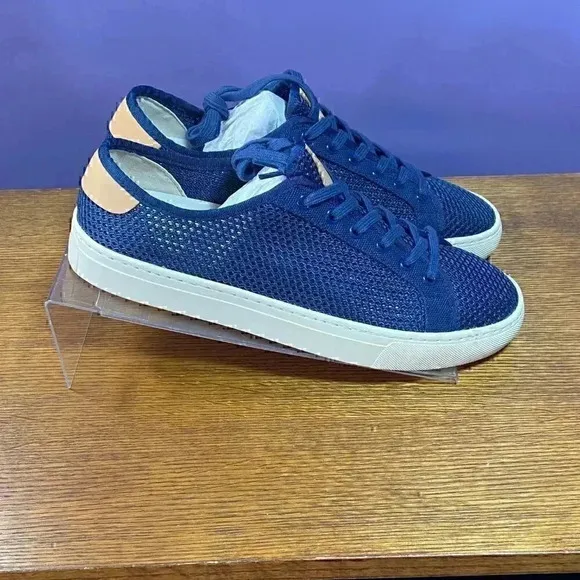 Soludos Men's Ashore Mesh Sneakers 10 Midnight Blue Travel Breathable Casual NEW