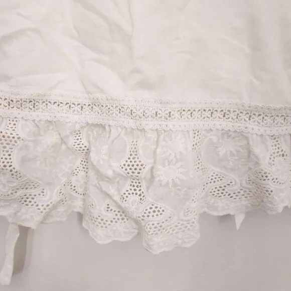 Somedays Lovin' Carry Away Ivory Eyelet Lace Wrap Skirt XS Beach Babe Coverup