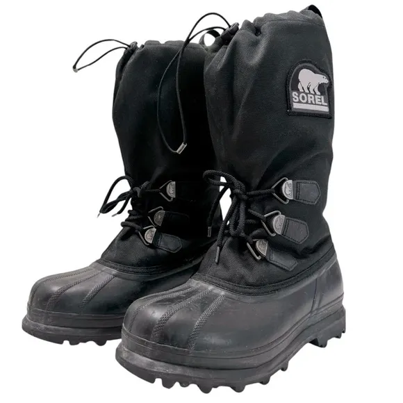 Sorel Bear II Insulated Black Rain Snow Boots Shoes 1022-010 Men’s Size 7