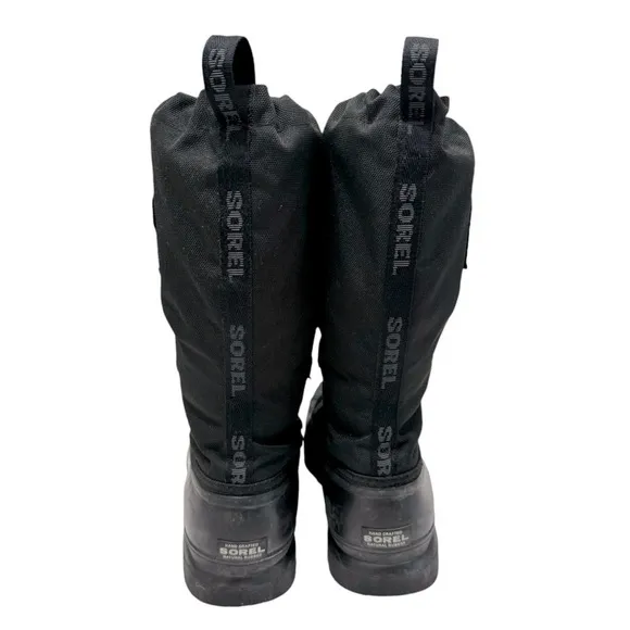 Sorel Bear II Insulated Black Rain Snow Boots Shoes 1022-010 Men’s Size 7