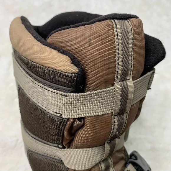 Sorel Big Kids Method 360 Brown Leather Snow Boots Waterproof Size 6 US / 38 EU