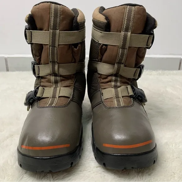 Sorel Big Kids Method 360 Brown Leather Snow Boots Waterproof Size 6 US / 38 EU