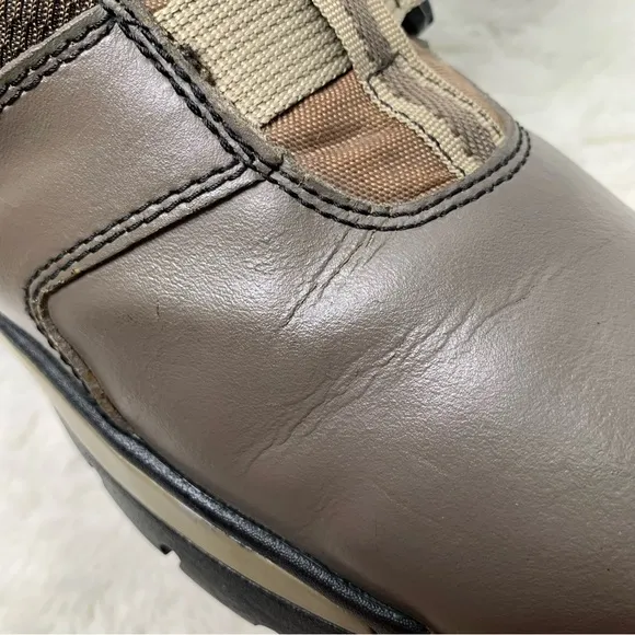Sorel Big Kids Method 360 Brown Leather Snow Boots Waterproof Size 6 US / 38 EU