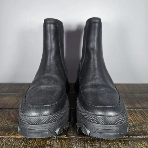 Sorel Brex Chelsea Heeled Womens Size 6.5 Waterproof Pull On Boots Black