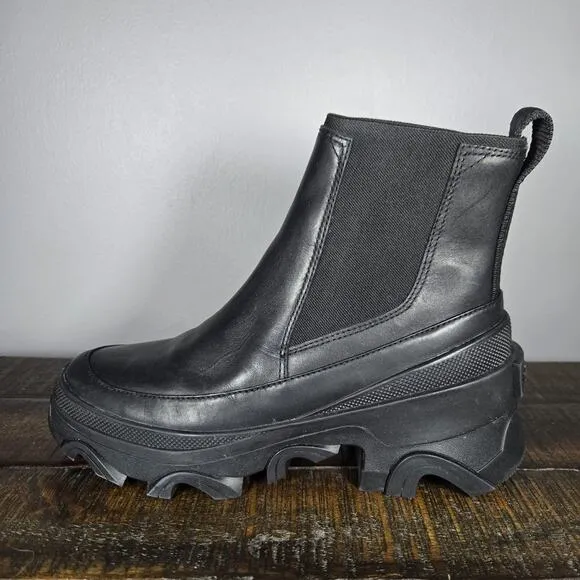 Sorel Brex Chelsea Heeled Womens Size 6.5 Waterproof Pull On Boots Black