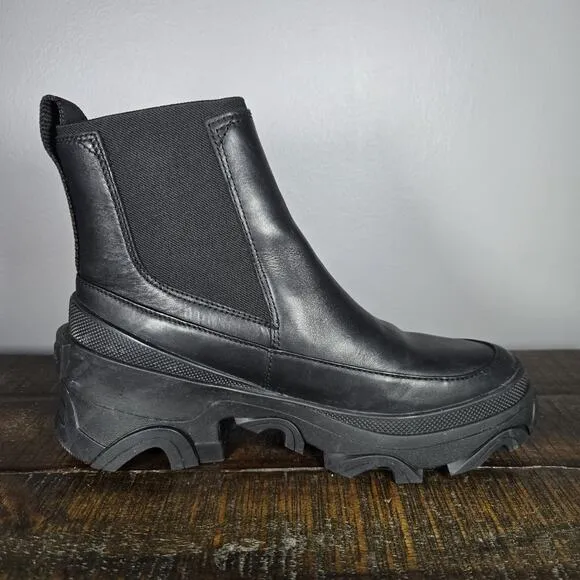 Sorel Brex Chelsea Heeled Womens Size 6.5 Waterproof Pull On Boots Black