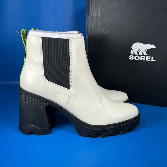 Sorel Brex Heel Chelsea Boot - Chalk/Black - Waterproof - 11 New in Box