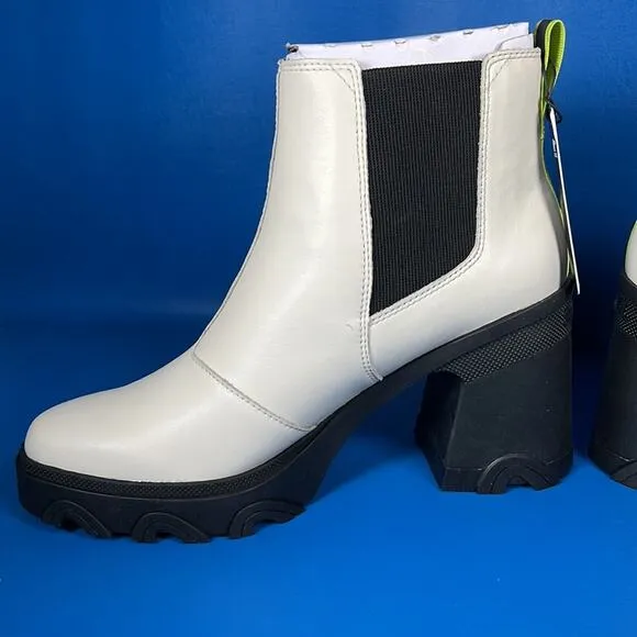 Sorel Brex Heel Chelsea Boot - Chalk/Black - Waterproof - 11 New in Box