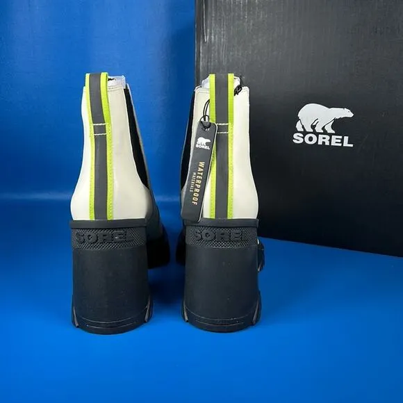 Sorel Brex Heel Chelsea Boot - Chalk/Black - Waterproof - 11 New in Box
