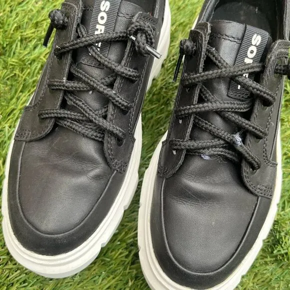 Sorel Caribou X Leather Platform Oxfords Waterproof Lace Up Shoes Wmn Size 5