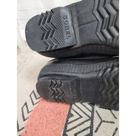 Sorel Cheyanne II Short Waterproof Duck Boots in Black, sz 11