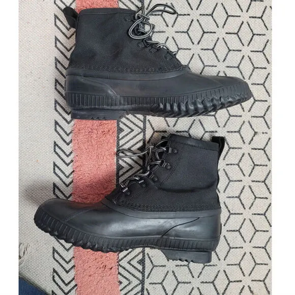 Sorel Cheyanne II Short Waterproof Duck Boots in Black, sz 11