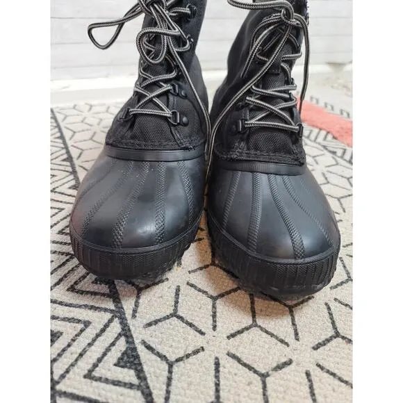 Sorel Cheyanne II Short Waterproof Duck Boots in Black, sz 11