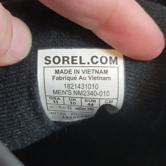 Sorel Cheyanne II Short Waterproof Duck Boots in Black, sz 11