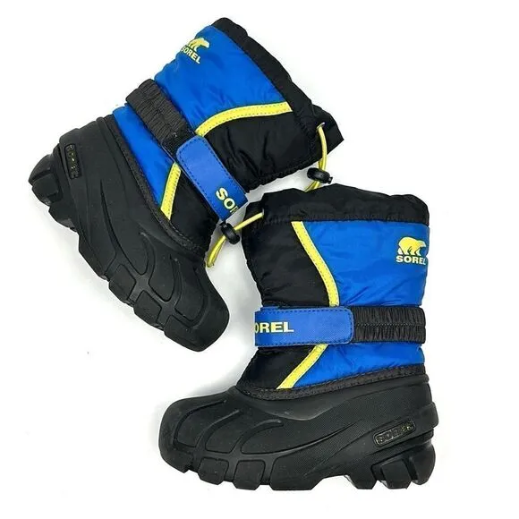 Sorel Children's Flurry Snow Winter Boots Blue Black NC1965-014 US 10 (15 cm)