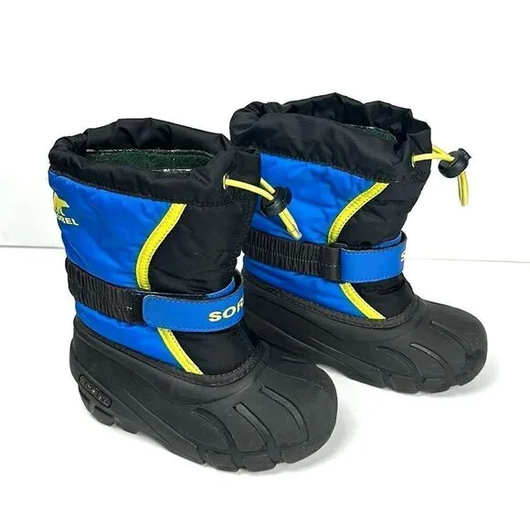 Sorel Children's Flurry Snow Winter Boots Blue Black NC1965-014 US 10 (15 cm)