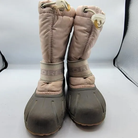 Sorel Cub Winter Boots Girls Size 13 Pink Inner Lined Waterproof NY1799-636