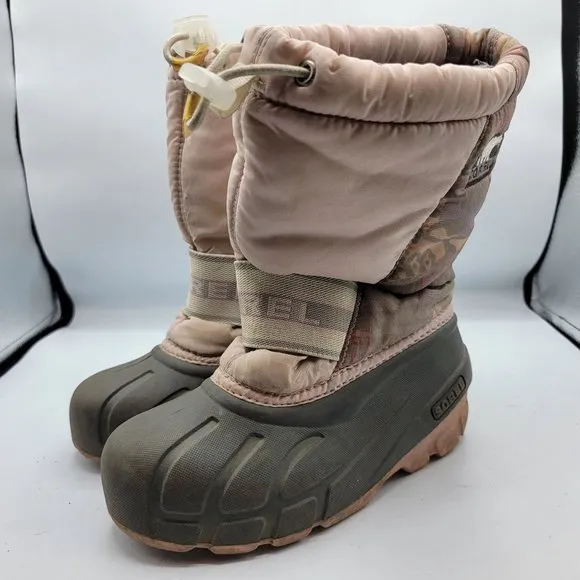 Sorel Cub Winter Boots Girls Size 13 Pink Inner Lined Waterproof NY1799-636