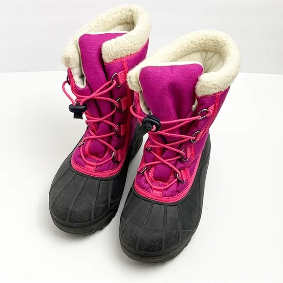 SOREL Cumberland Pink Toggle Closure Insulated Waterproof Boots, Size 5