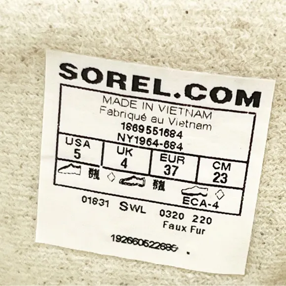 SOREL Cumberland Pink Toggle Closure Insulated Waterproof Boots, Size 5